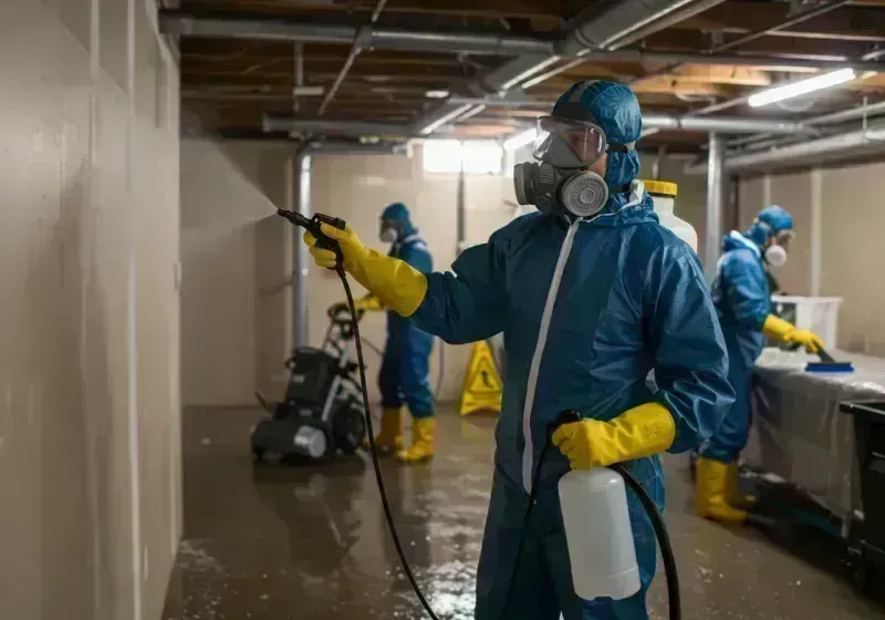 Basement Sanitization and Antimicrobial Treatment process in Deerfield, IL