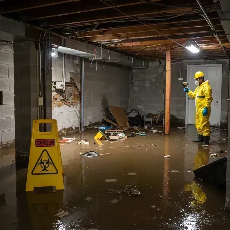 Flooded Basement Electrical Hazard in Deerfield, IL Property